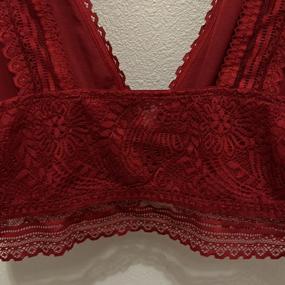 Maurices Red Lace Bralette Top Size Large - Image 6