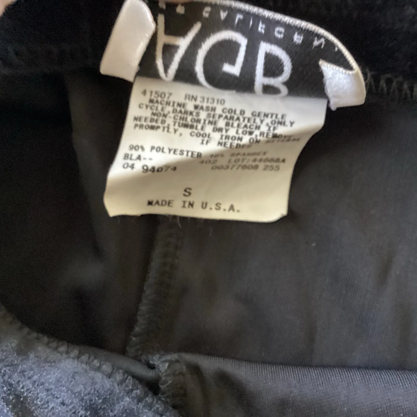 Vintage AGB Black Velvet Velour Pants - Image 5