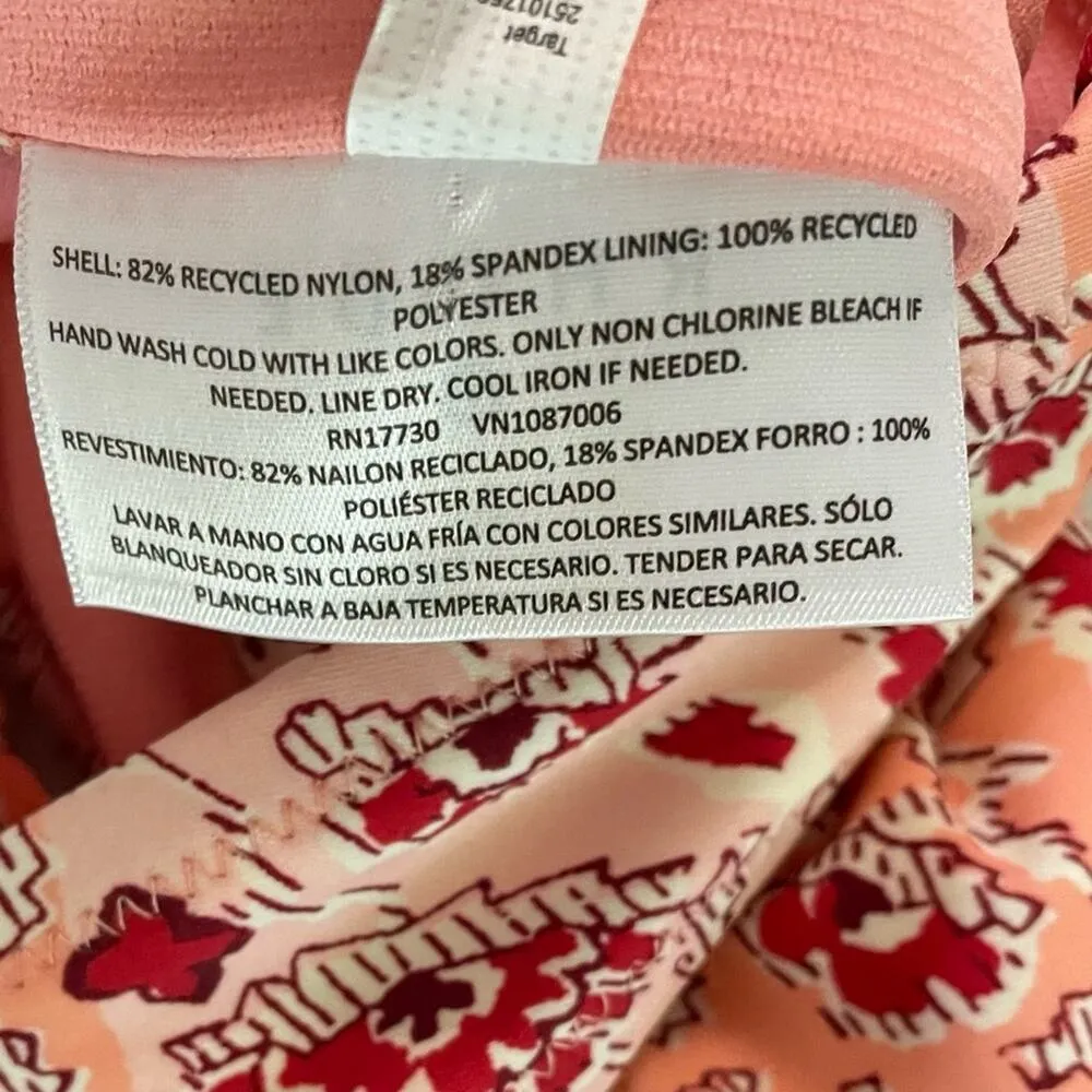 Rhode x Target Whimsical Floral Pink Underwire Bikini Swimsuit Swim women XL new - Image 13