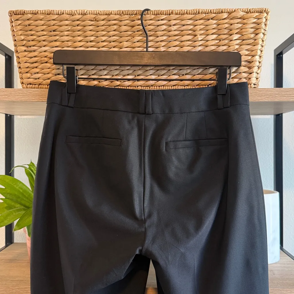 Banana Republic Jackson Curvy Fit Wool Mid-Rise Black Woven Dress Pant Trouser 4 - Image 5