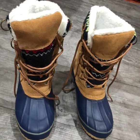 Khombu brown and blue boots - Image 3