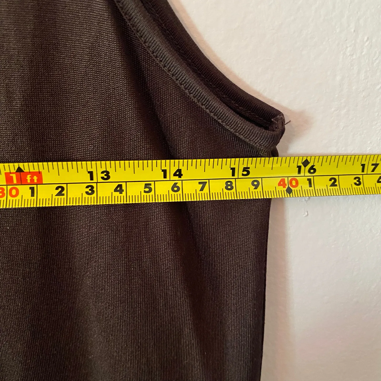 Eileen Fisher Chocolate Brown 100% Silk Sleeveless Tank Dress Midi Women's Small - Image 7