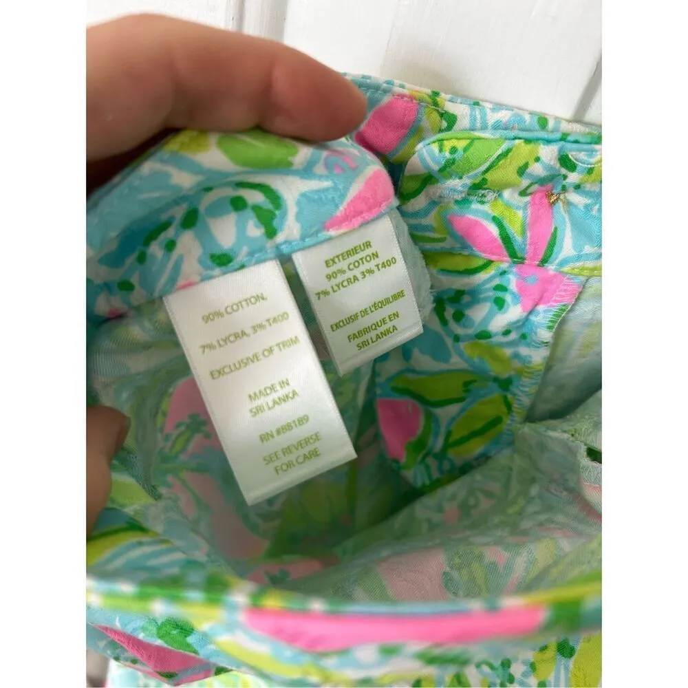 Lilly Pulitzer Kelly Skinny Ankle Pants Coconut Jungle Size 0 - Image 5