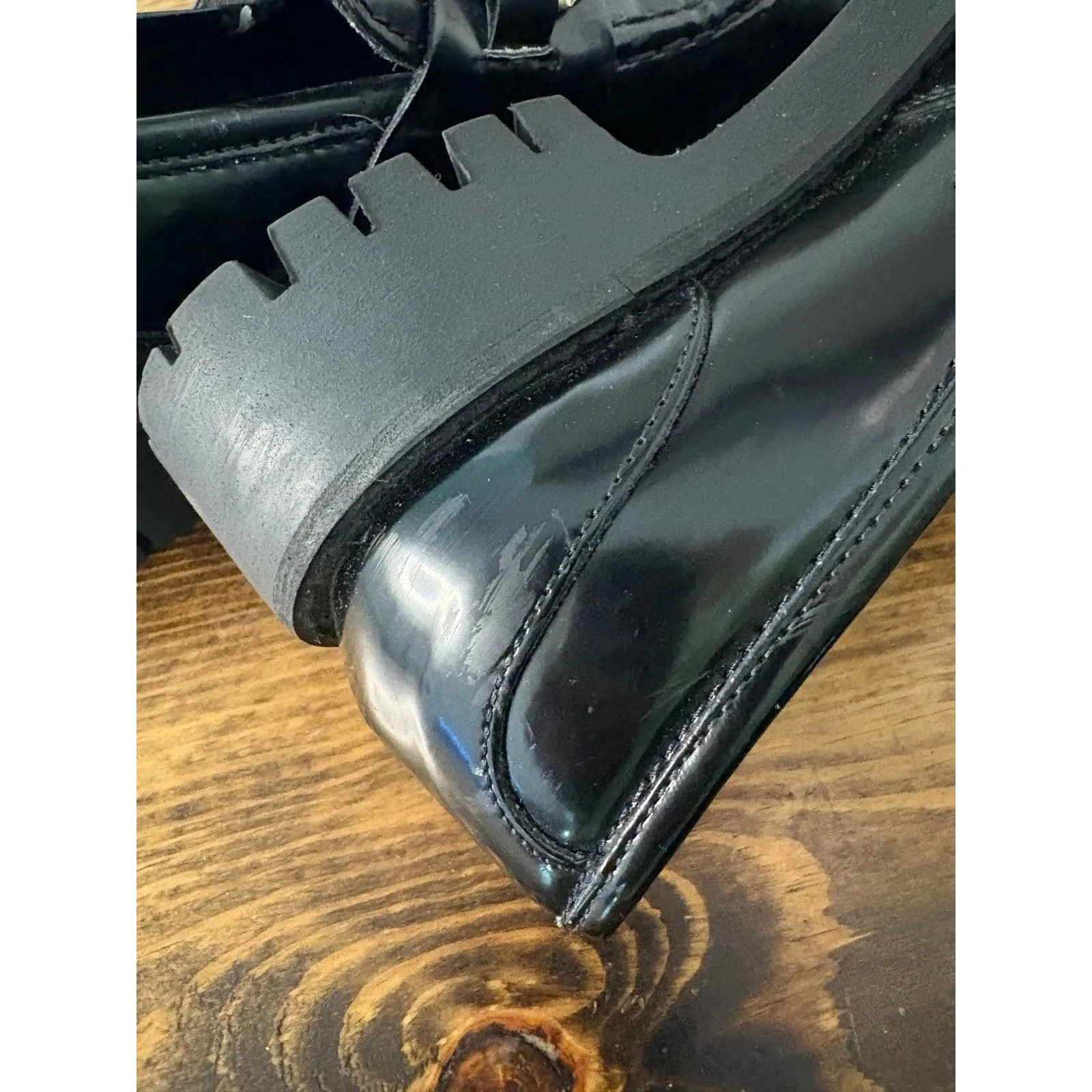 Steve Madden Black Loafers Size‎ 8.5 - Image 5