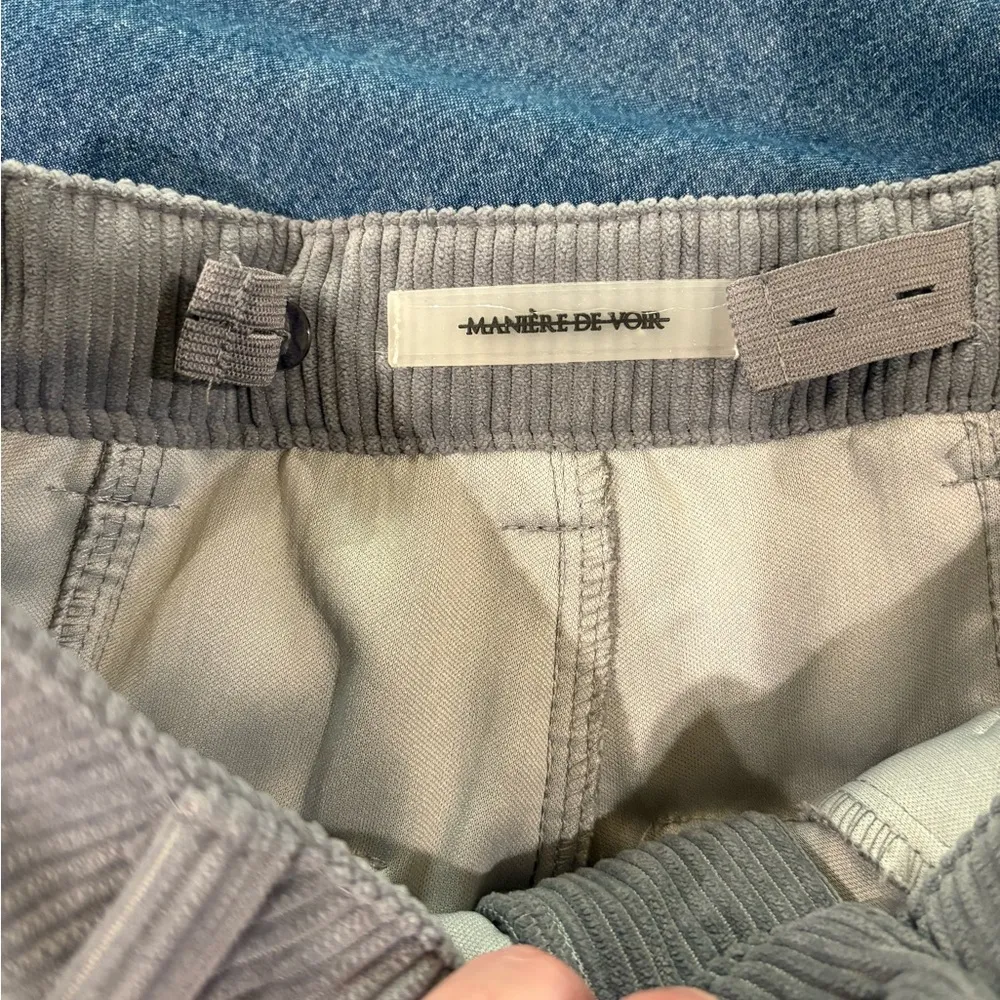 Manière De Voir cargo corduroy pants gray sz 2 - Image 4