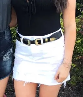 EXPRESS White Denim Skirt - Image 2