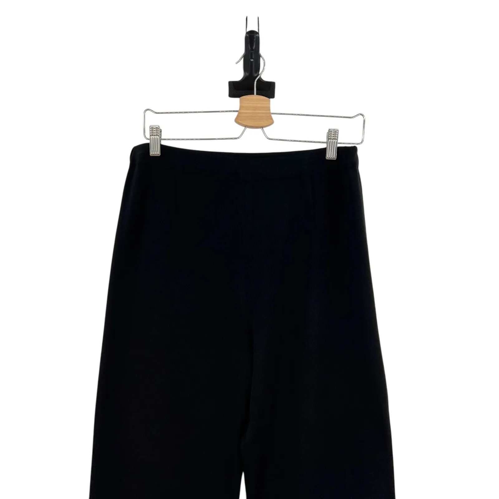 Exclusively Misook Knit Pants Pull-On Straight Leg Black Size Large Petite - Image 3