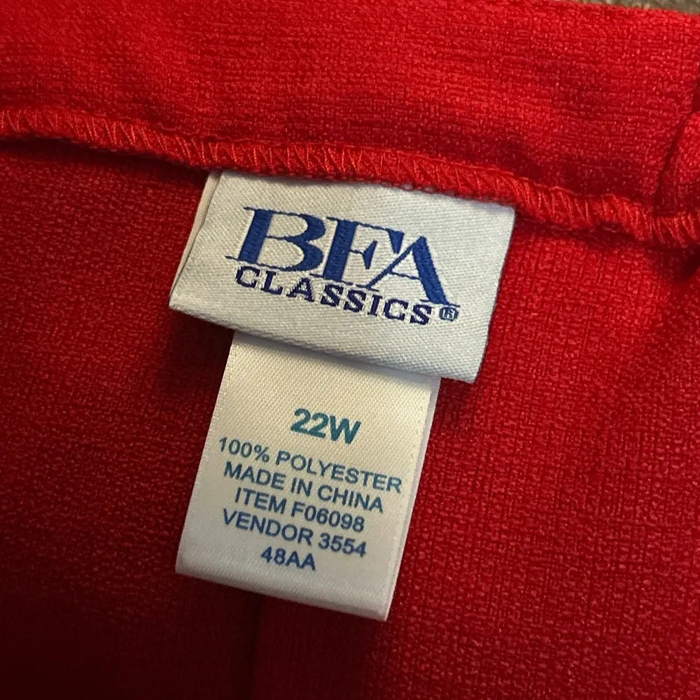 Women's BFA Classics Red Midi Skirt Size 22W - Image 4