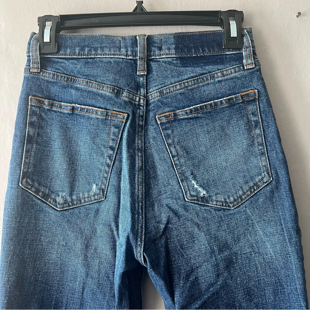 Abercrombie and Fitch Distressed The Ankle Straight Ultra High Rise Size 2/26 - Image 5