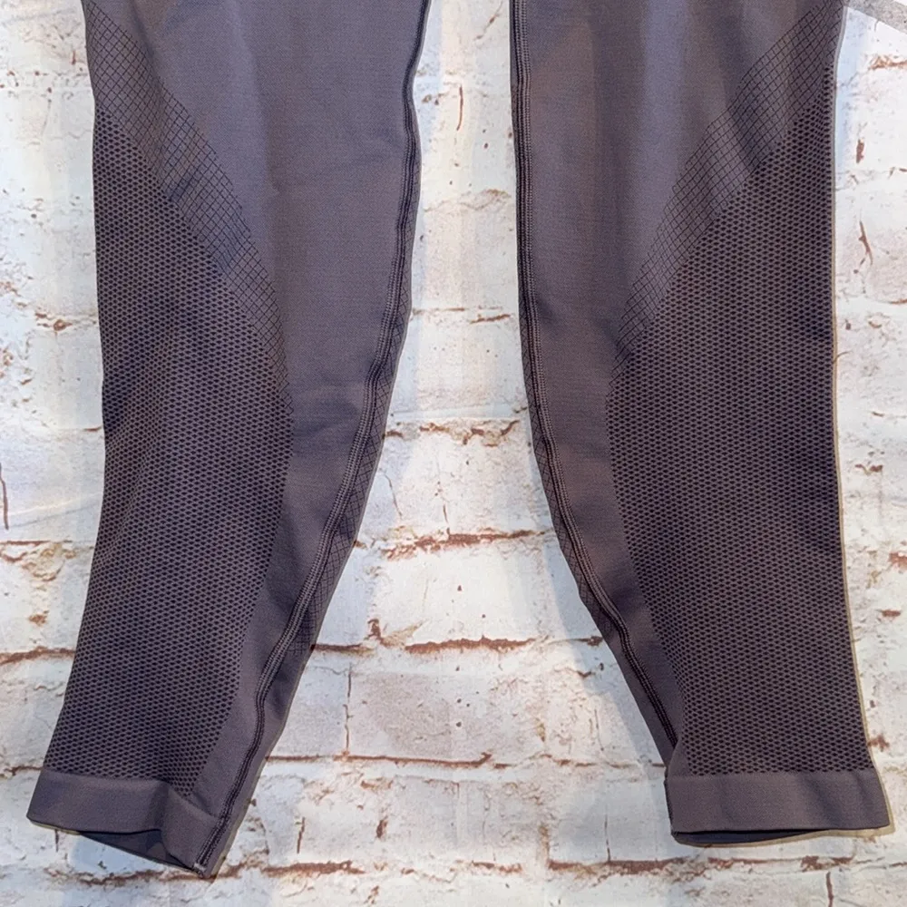 Lululemon Leggings Womens Iconic Sweat Tight Purple Gym Athletic Ankle Pants 10 - Image 4