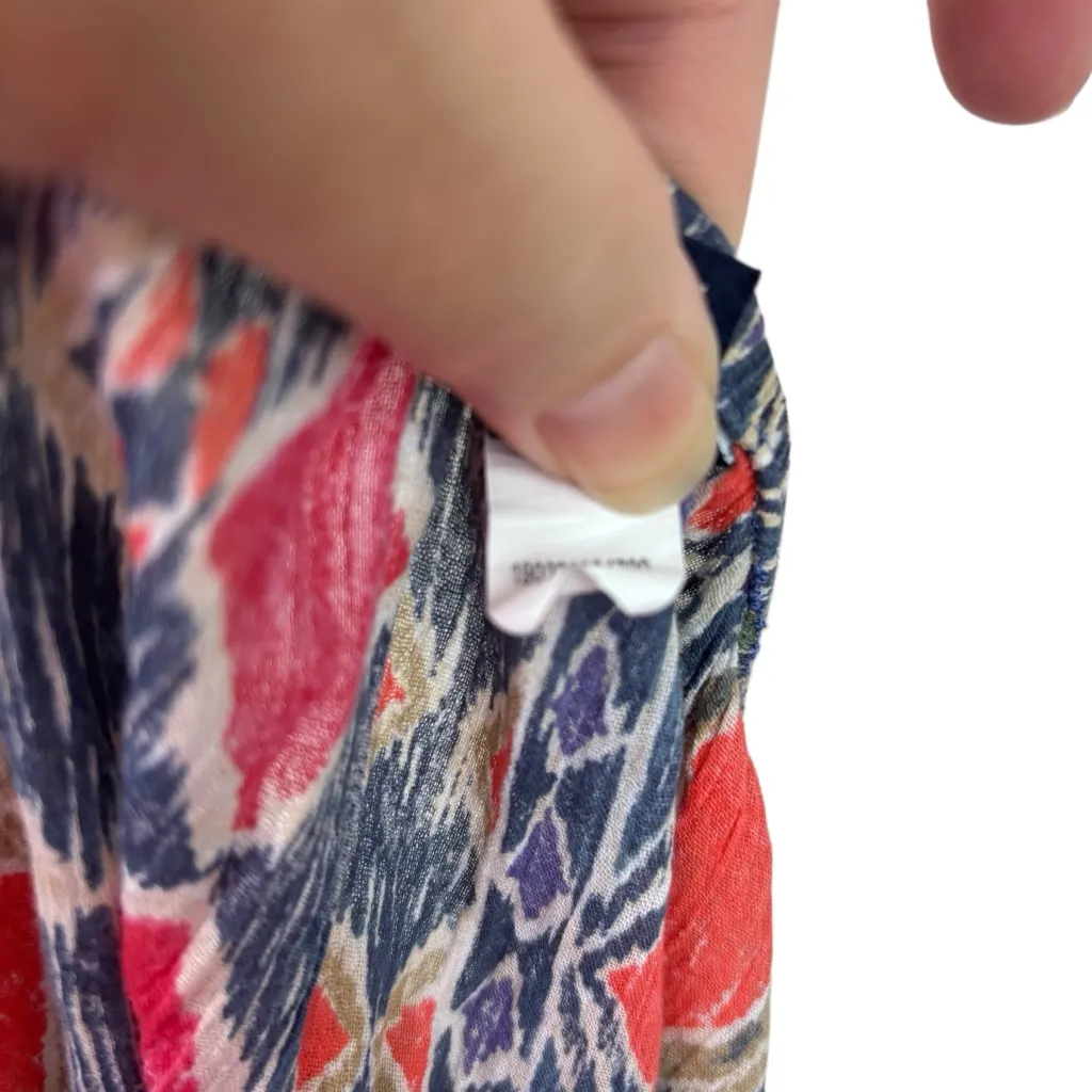 Chaps women’s top size 1X geometric boho pleated summer resort wear vacation - Image 8