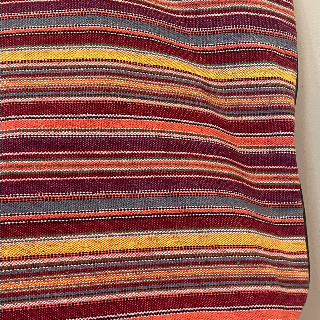 Striped Multicolor Tote Bag like new Red - Image 2