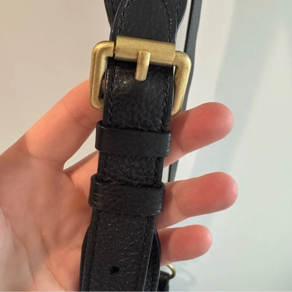 Henri Bendel Black Leather Dylan Tassel Mini Messenger Bag with Cole Haan Strap - Image 14