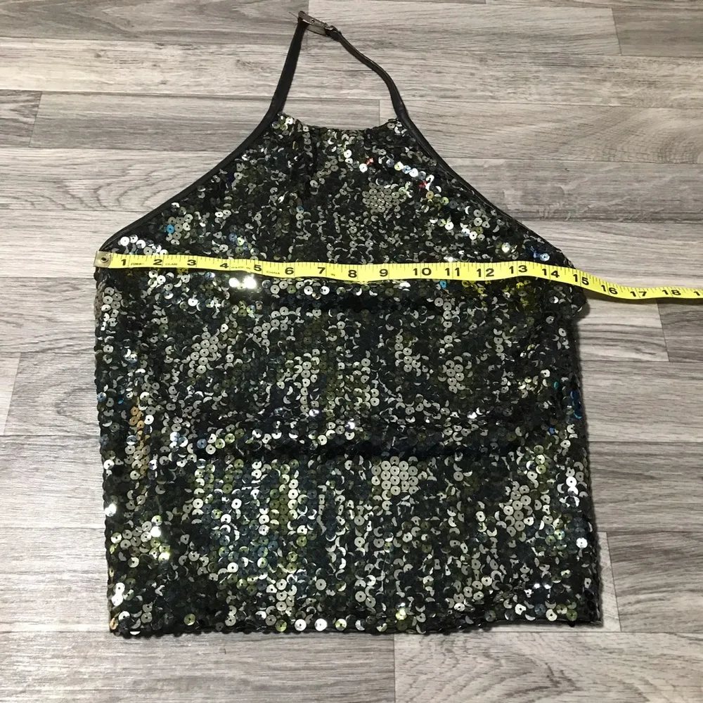 🌿Express Backless Sequins w/Buckle straps; medium - Image 2
