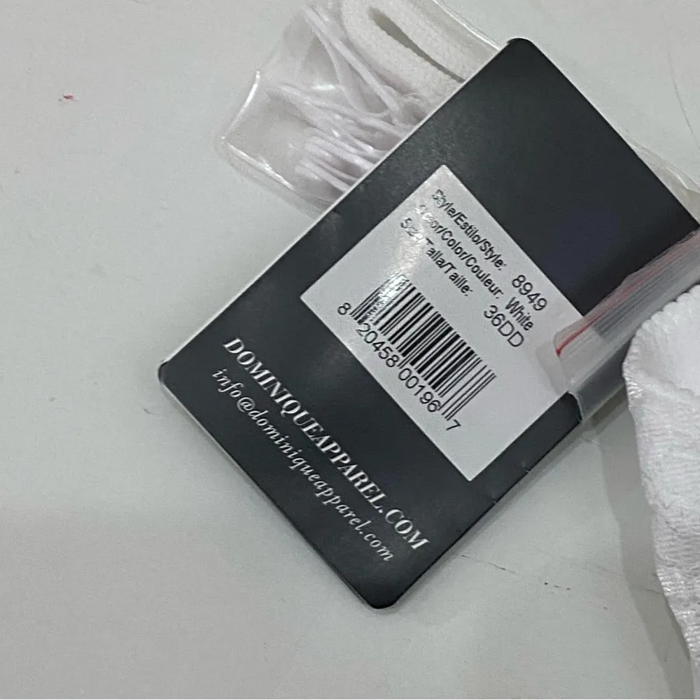 DOMINIQUE Style#8949 Colette Lace White Corset Bridal Bra Size 36DD (E) - Image 13