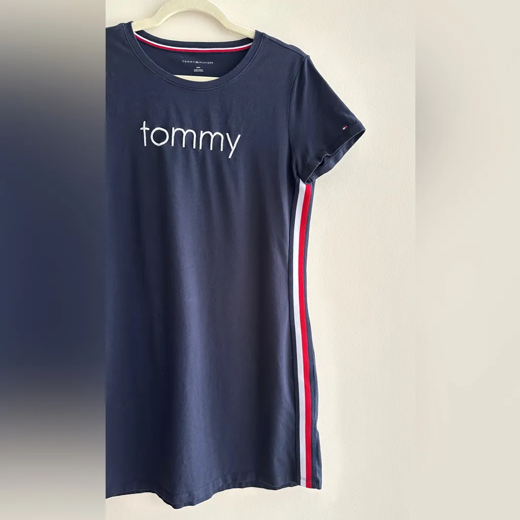 Tommy Hilfiger Women’s Cotton T-Shirt Dress, Navy, Size Medium - Image 7