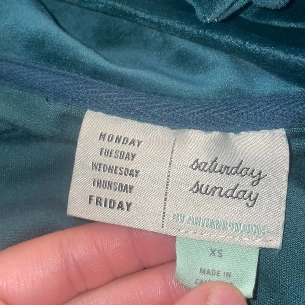 Anthropologie Saturday Sunday Women’s Rosalind Velour Tunic Dress Size XS - Image 4