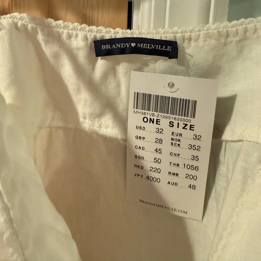 Brandy Melville Linen Babydoll Tank - Image 3