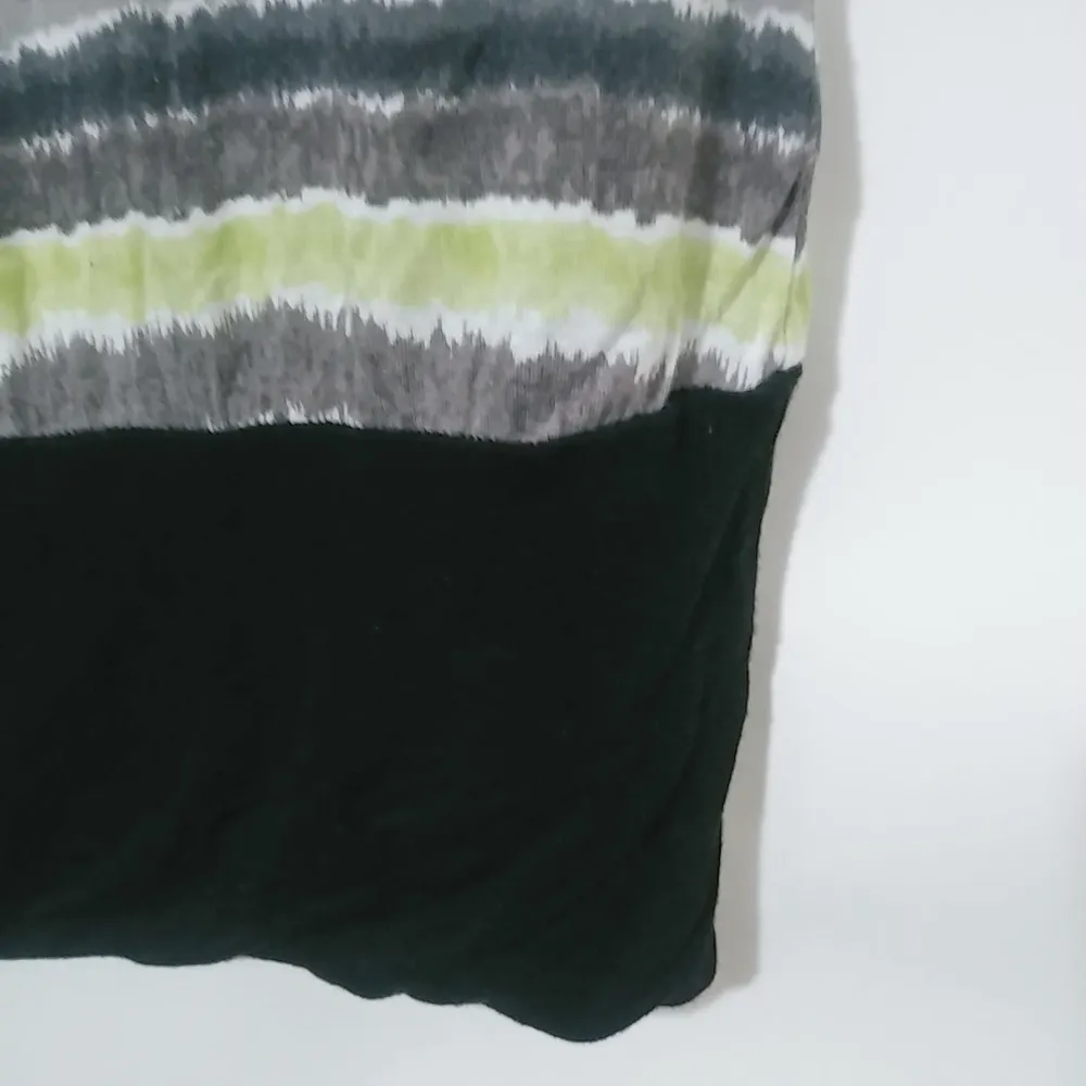 Guess M Black Lime Striped Bubble Top - Image 5