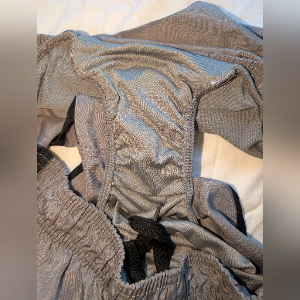 Pony Mesh Side Running Shorts Lot of 2 Women's Large Grey/Black Black - Image 5