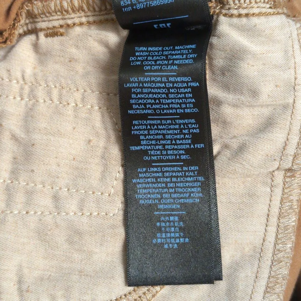 NWT Jen7 Brown Five Pocket Sateen Slim Straight Chinos Pants Size 8 - Image 9