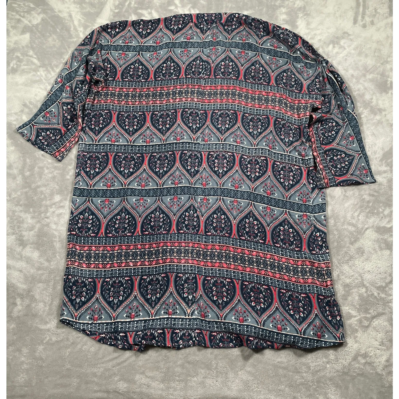 Roxy Kimono Medium Large Boho Beach Swim Cover Up Flowy Resort Cruise New - Image 2