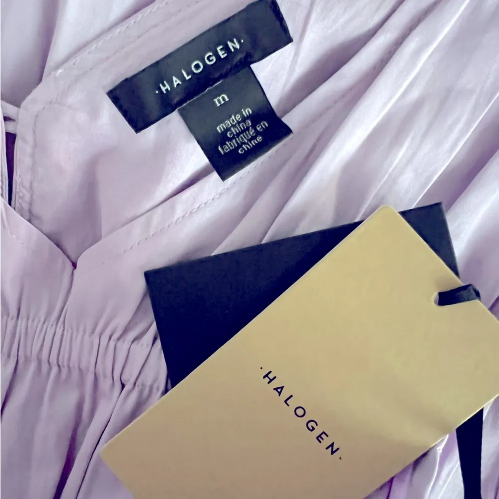 Halogen Sleeveless Tiered Poplin Dress Purple Bloom Lavender Size M New with Tag - Image 7