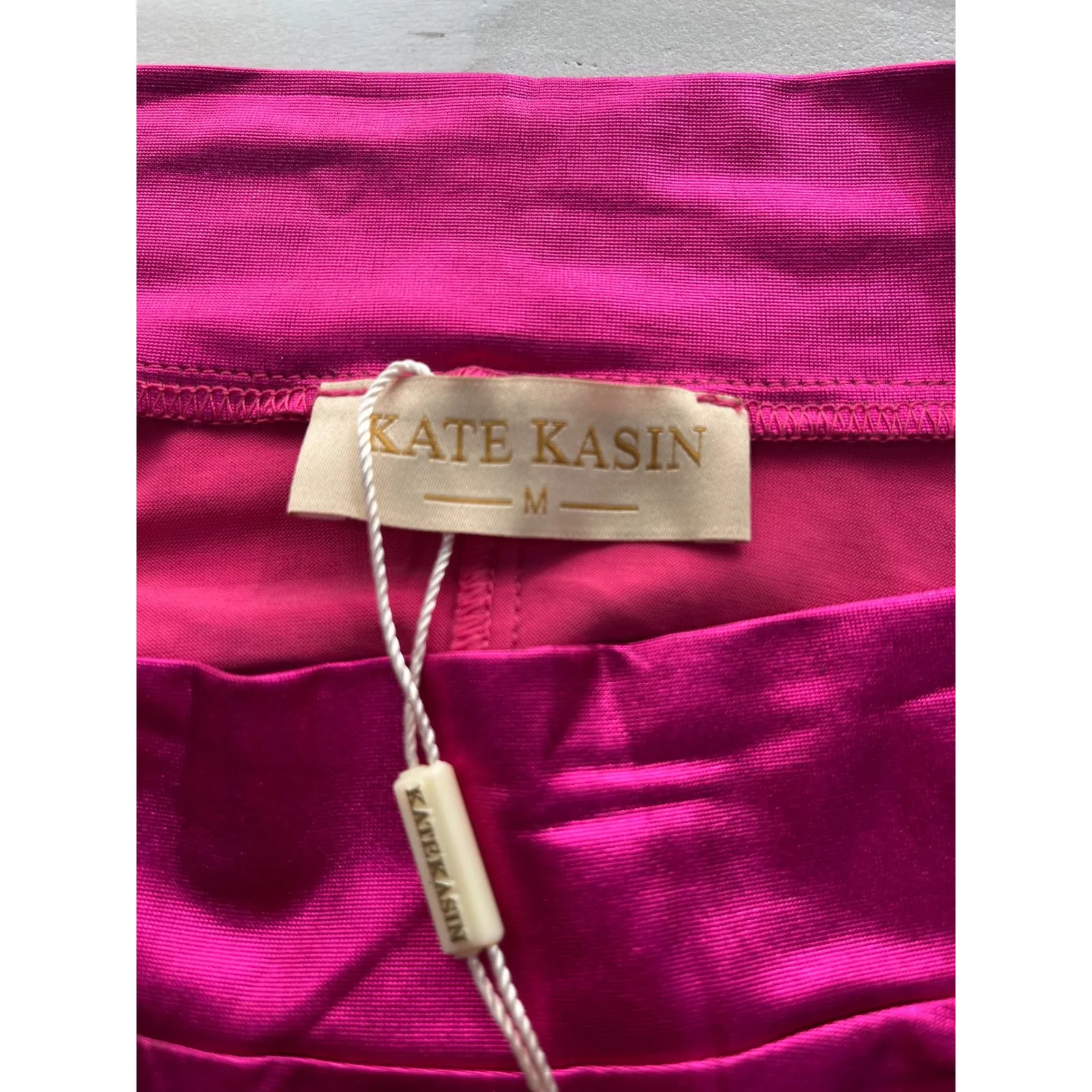 NEW WITH TAGS!‎ Kate Kasin Skirt Womens M Pink Metallic Pleated Mini Party Dance Size M - Image 5