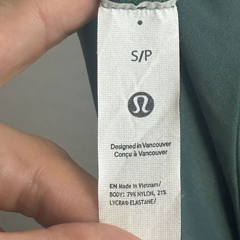 Lululemon Wundermost Ultra-Soft Nulu Mockneck Sleeveless Bodysuit Size S Green - Image 6