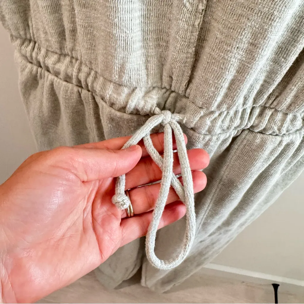 Free People Bicoastal Sleeveless Terry Jumpsuit in Seaglass Green Medium - Image 6