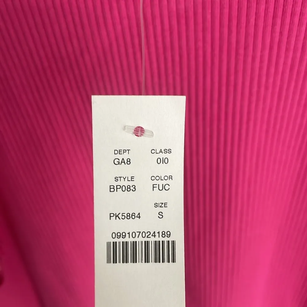 J.Crew Vintage rib ruffle-sleeve shirt in Fuchsia Pink - Image 6