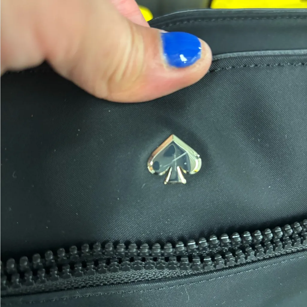 Kate Spade chelsea Jae  Medium Satchel Tote Bag Shoulder Bag Black Nylon - Image 6