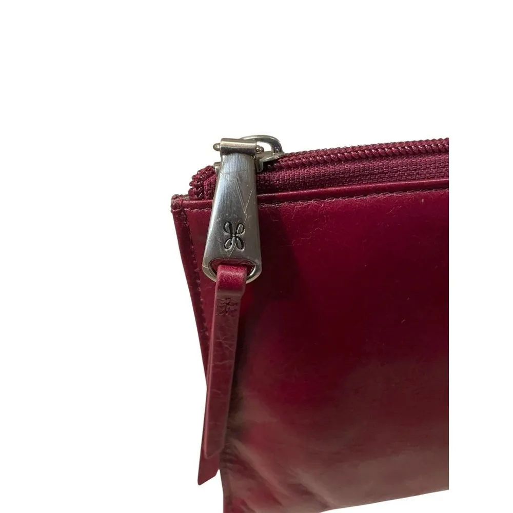 Hobo Wristlet Used Dark Red Leather Small - Image 4