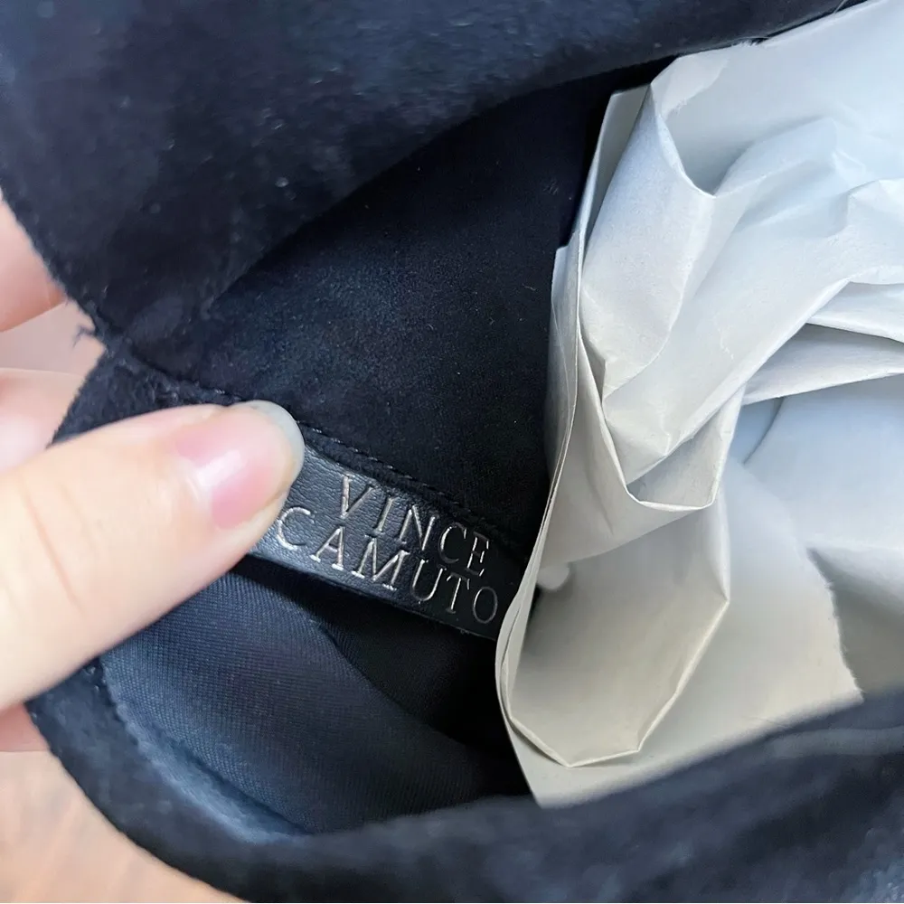 Vince Camuto • Shianne Over The Knee Boots black suede leather OTK tall heeled - Image 4