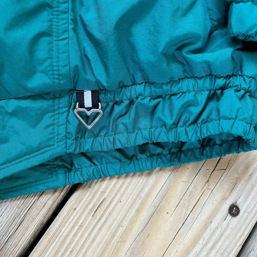 Obermeyer Women's Vintage Hooded Ski Jacket Teal Size 14 - Image 8