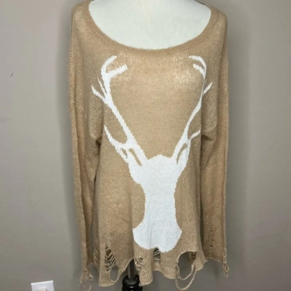 Wildfox White Label Lennon Deer Sweater - Image 4