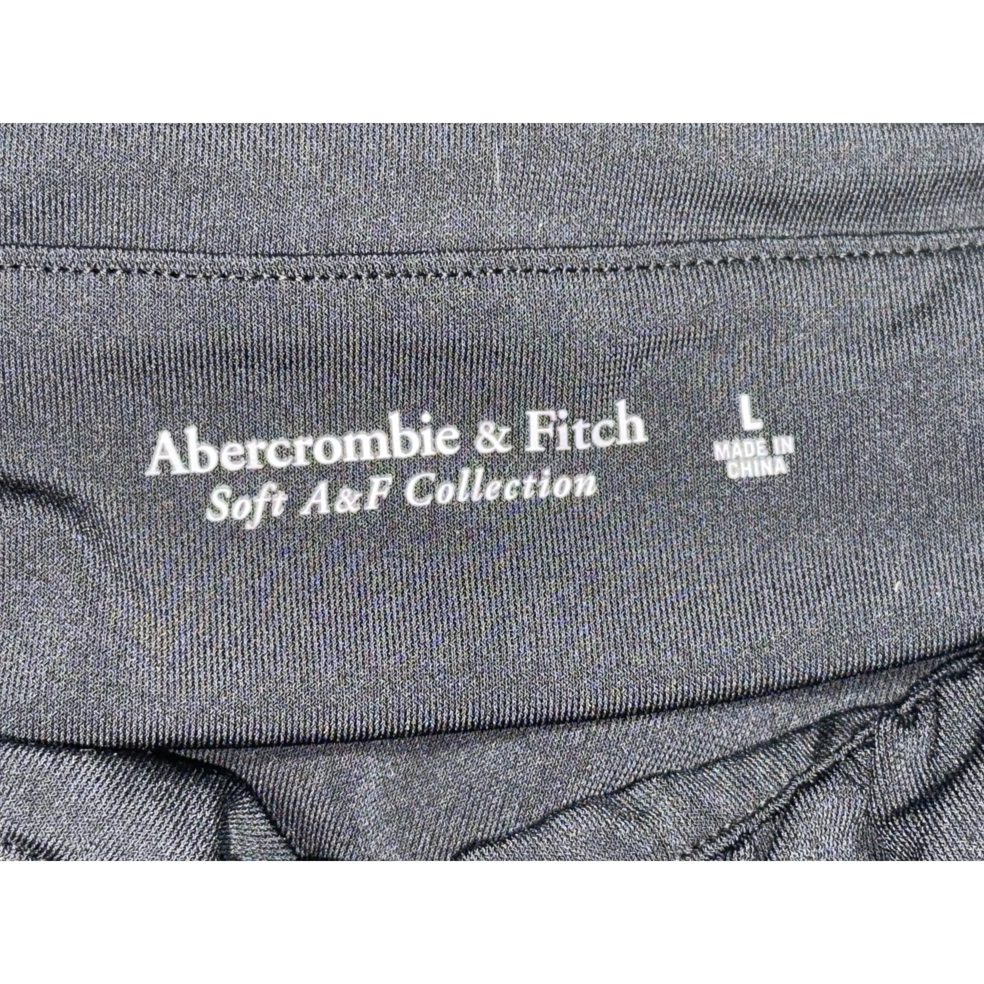 Abercrombie & Fitch Soft AF Black Ruched Camisole Crop Top Tank Top Size Size L - Image 3
