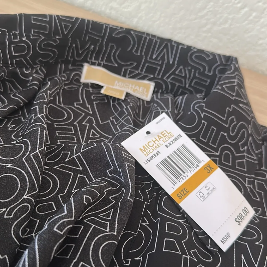 Michael Kors Black Sleeveless V-neck Collard Top - Image 5