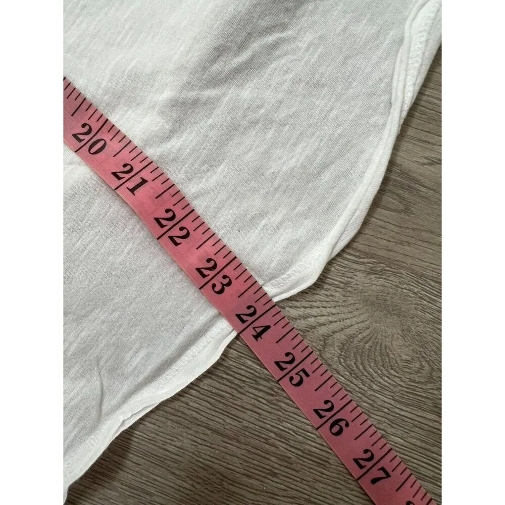 LOGG BY H&M Tank Top Womens Ruffle White 3D flowers Size M - Image 7