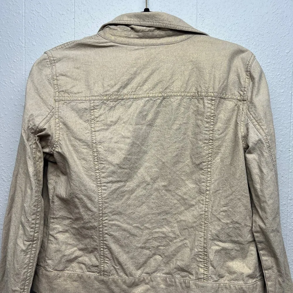 Liz Claiborne Linen Cotton Sparkly Western Cowgirl Rodeo Womens Jacket Sz Medium - Image 7