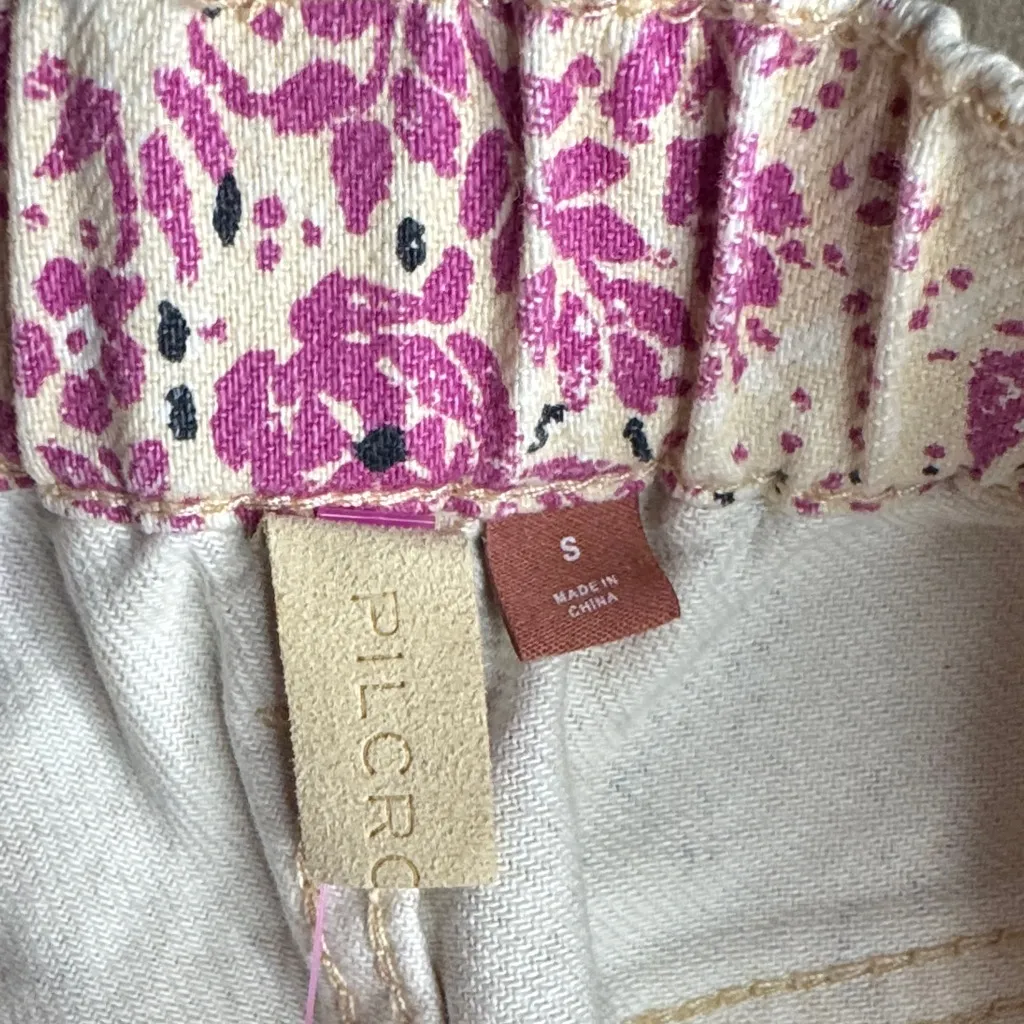 Pilcro Floral Print Jean Shorts - Pink, Yellow, Black - Image 2