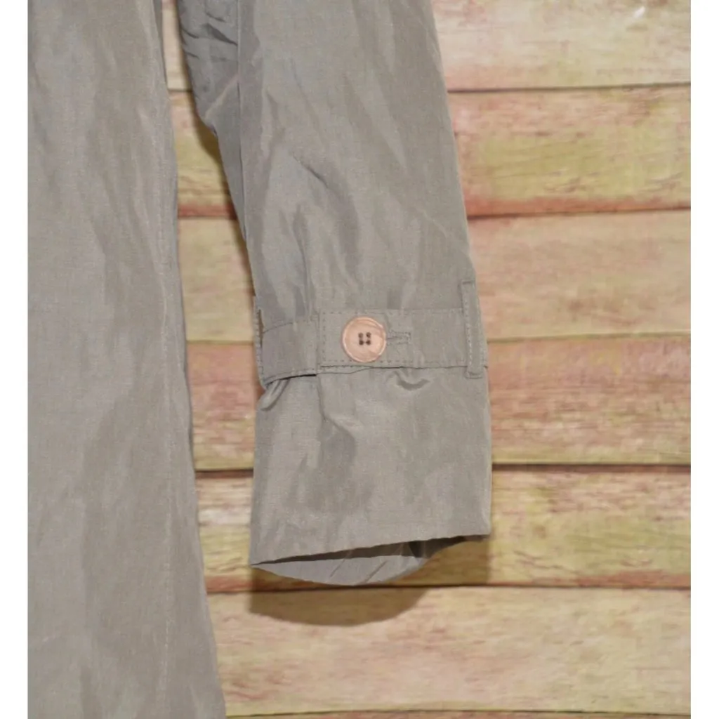 London Fog Ladies Brown Windbreaker Trench Coat Classic Size 18 Quilted Liner - Image 5