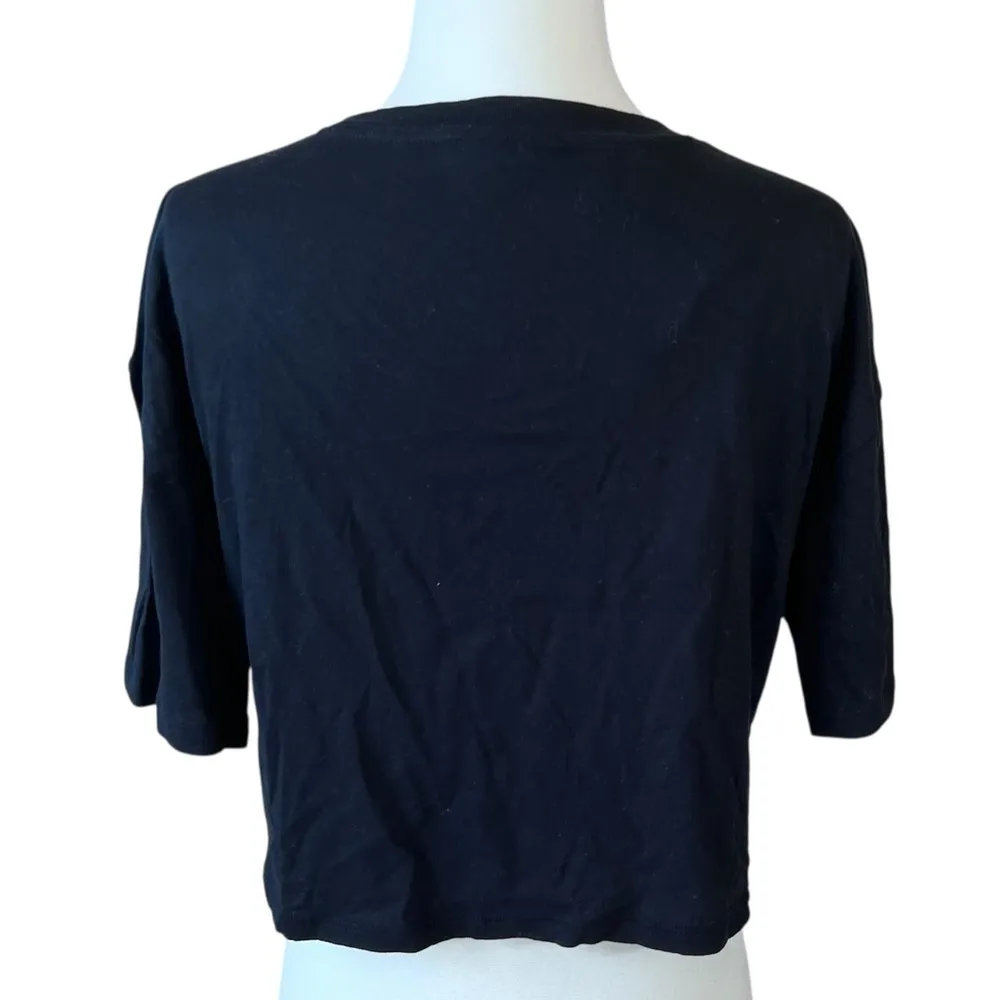 J.Crew Broken-in Jersey
Cropped T-Shirt With Patterned Sequins In Black NWT - Image 7