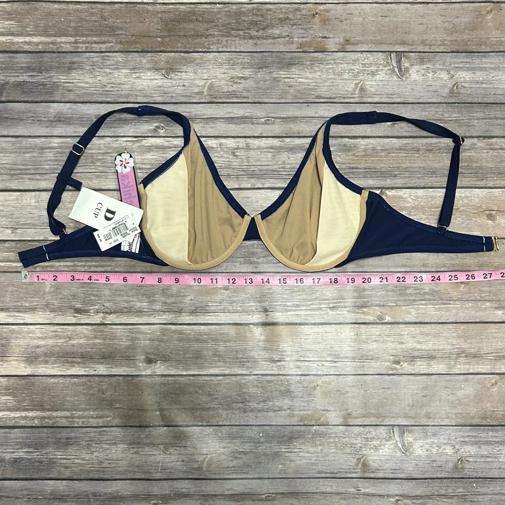 Kechika Navy Blue Convertible Straps Underwire No Padding Bikini Top NWT 34D Size undefined - Image 10