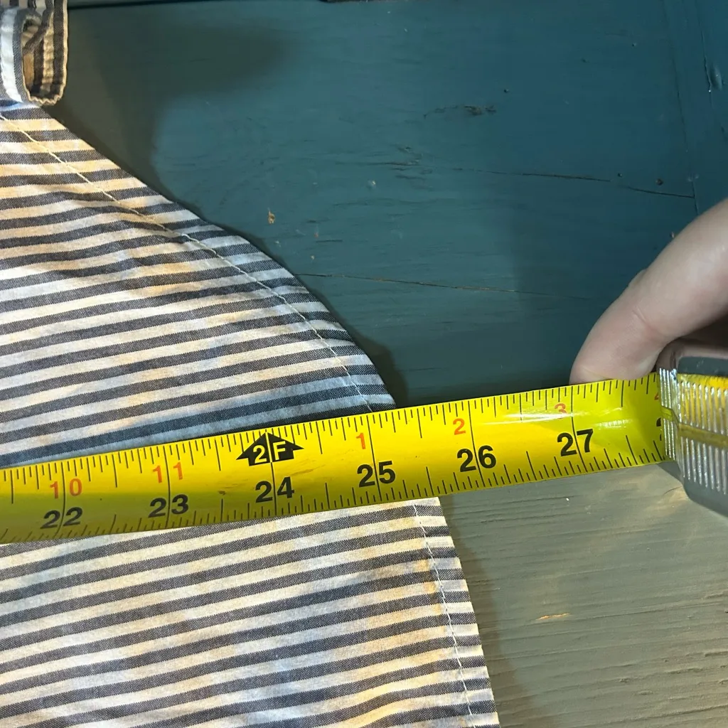 Old Navy Blue and White Striped Button Down Shirt | Women’s Size Small - Image 7