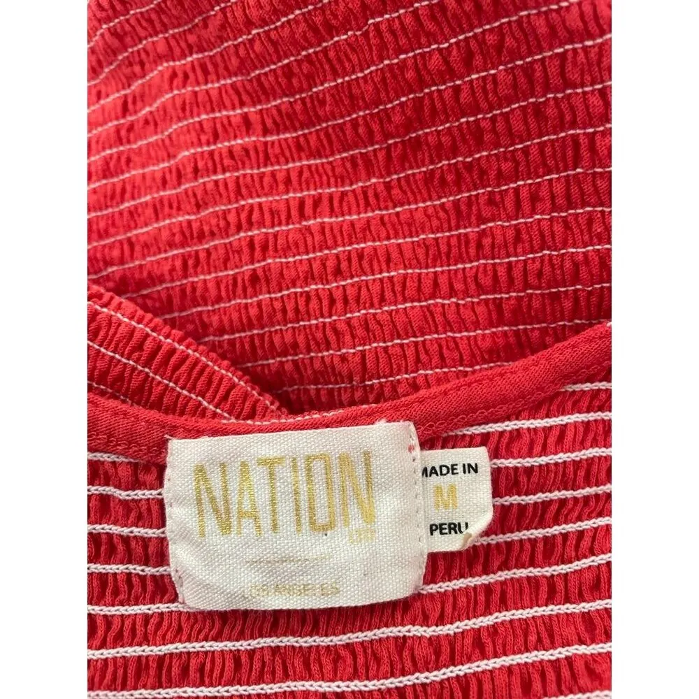 Nation LTD Size Medium  Christine Smocked Tank Stripe - Image 8