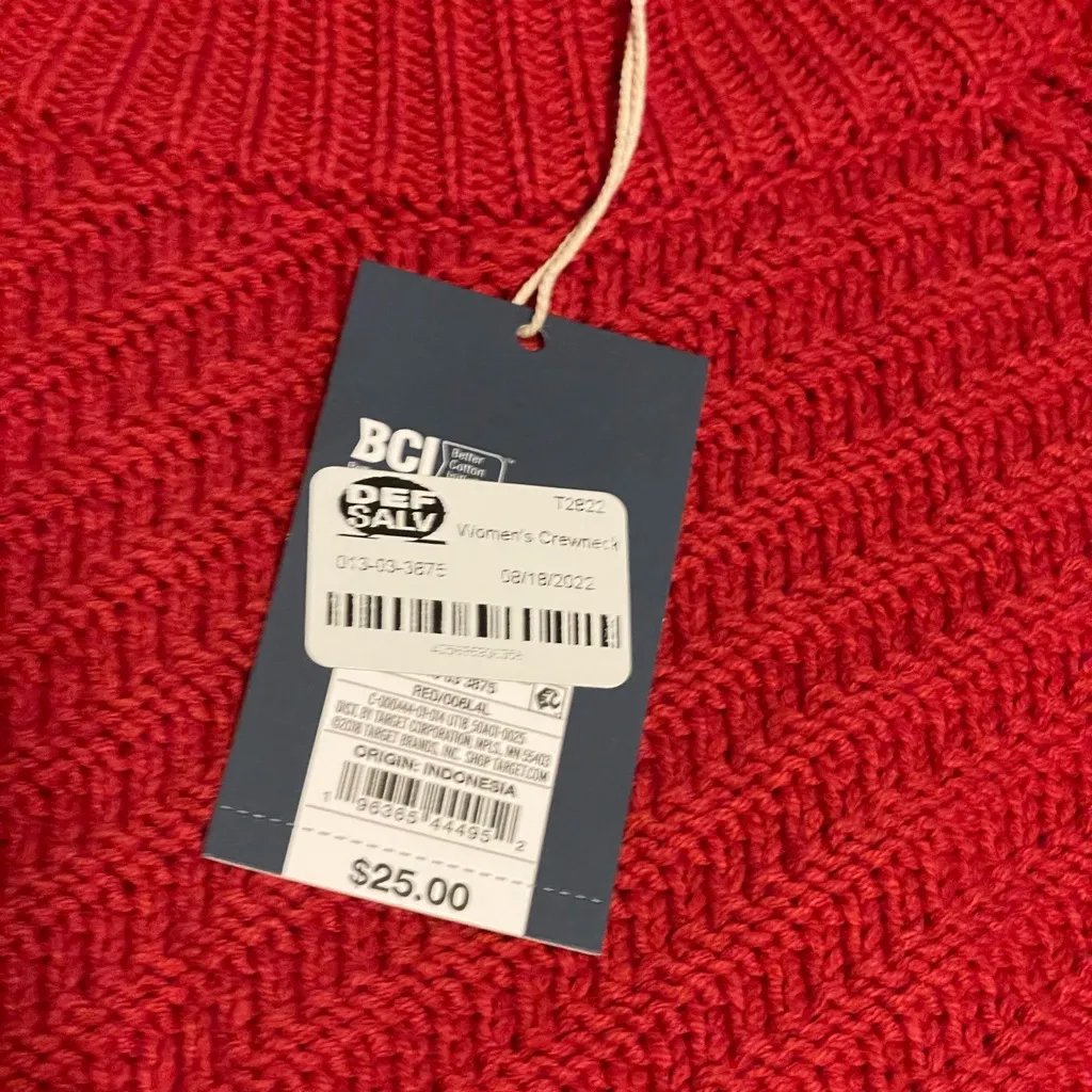 Women's Crewneck Pullover Sweater -
Universal Thread Red Small - Image 4