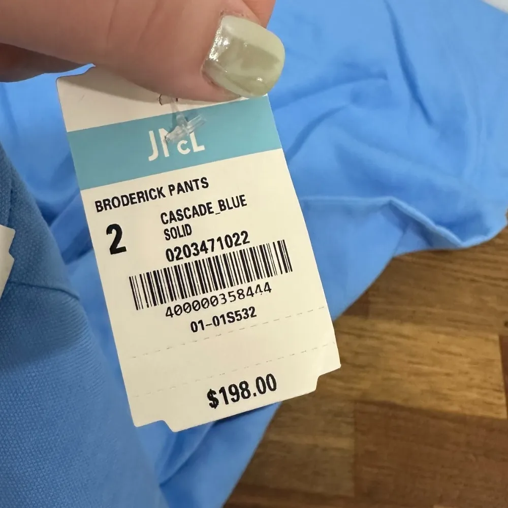 J Mclaughlin Womens Broderick Pant 2 Blue Holiday Wide Leg Linen‎ Bright NWT - Image 5