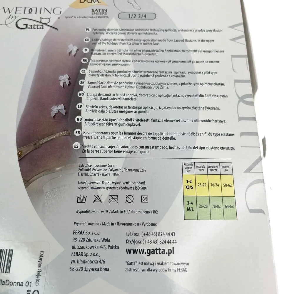 Wedding Stockings GATTA BellaDonna Size 1 - Image 13