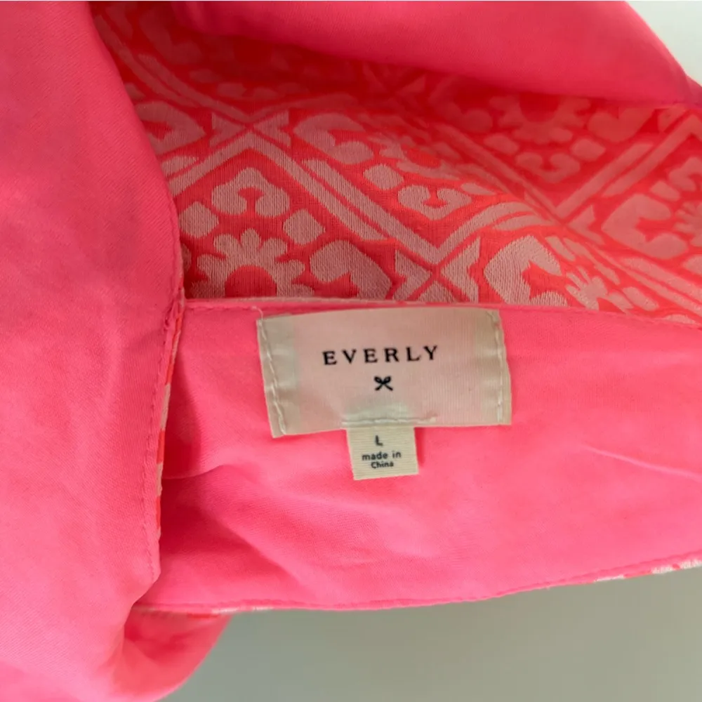 Everly Anthropologie Tank Top Womens Large Pink/ Geometric Sleeveless - Image 8